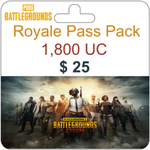 بطاقة شحن بابجي PUBG Card 1800 UC