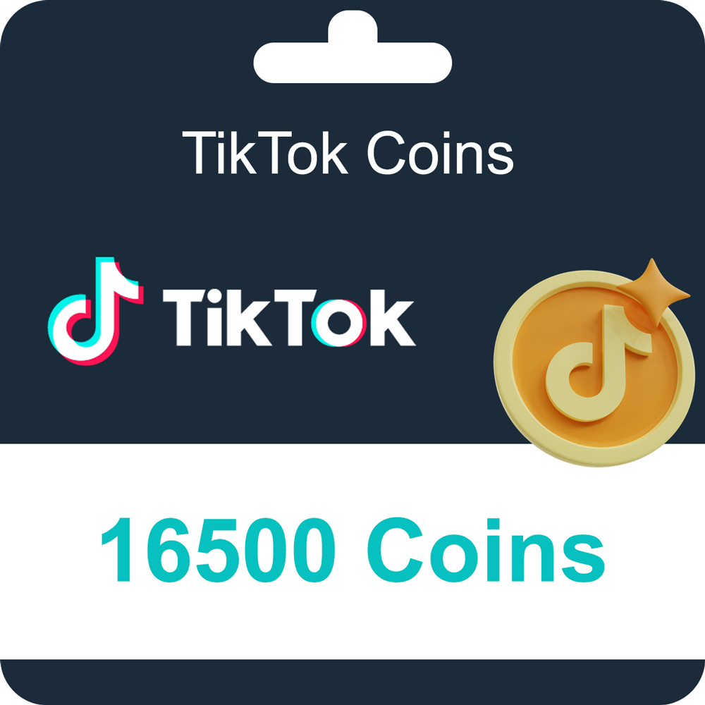 بطاقة شحن رصيد كوينز تيك توك Tiktok Coins 16500