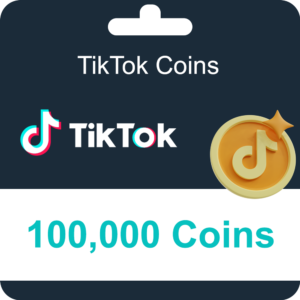 بطاقة شحن رصيد كوينز تيك توك Tiktok Coins 100000
