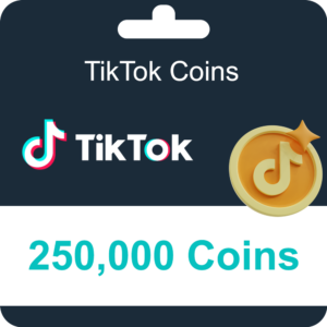 بطاقة شحن رصيد كوينز تيك توك Tiktok Coins 250000